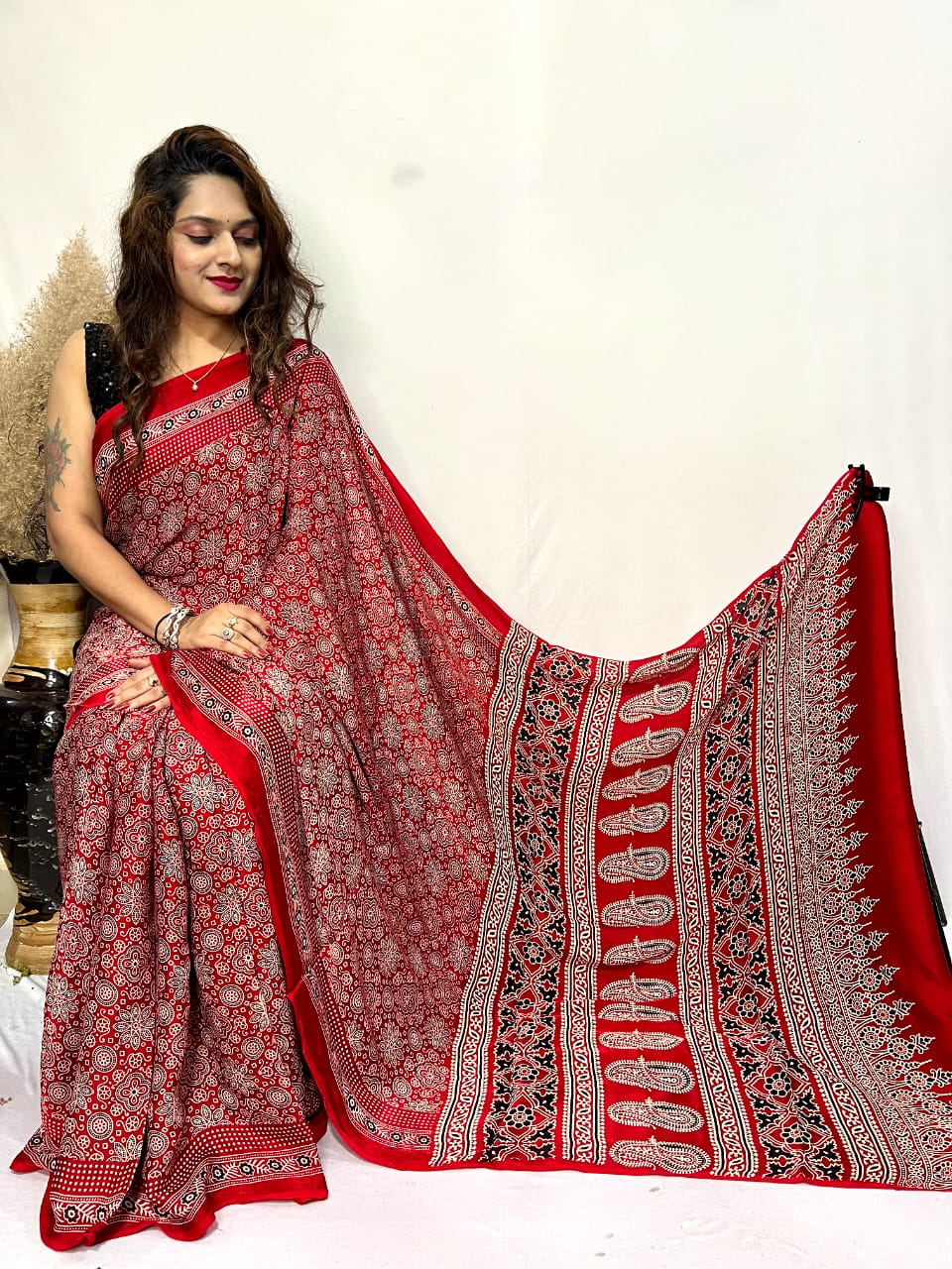 Pure Modal Silk Saree with blouse