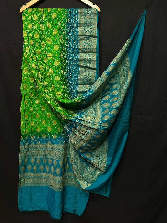 Pure Modal Silk  Bandhaj  Print   Dupatta