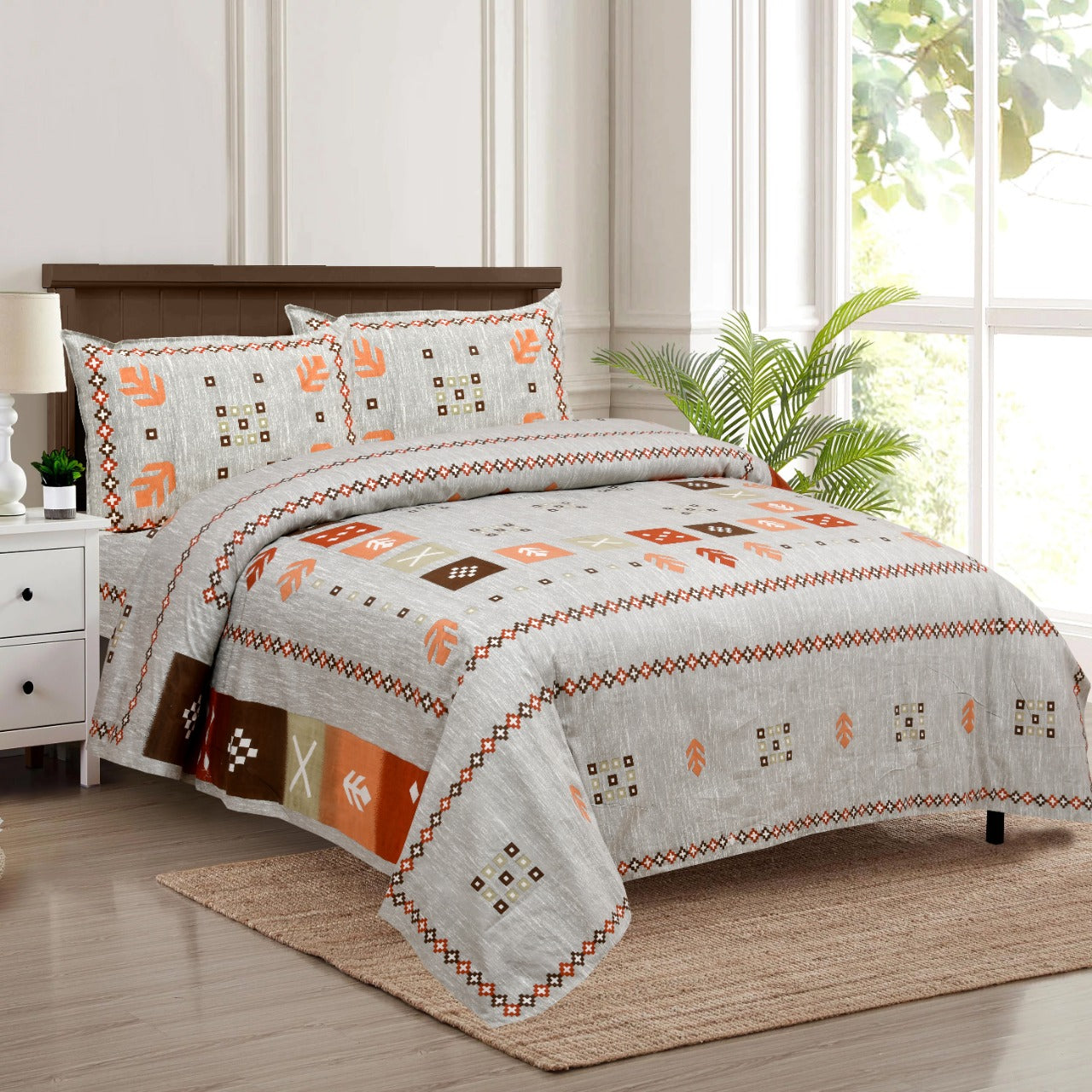 Pure Cotton Jumbo Size Double Bedsheet. ( 108X 108) with pillow covers