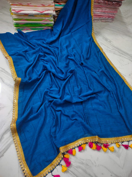 Beautiful Cotton Mulmul  Saree