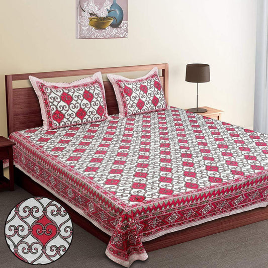 Pure Cotton Jumbo Size Double Bedsheet. ( 108X 108) with pillow covers