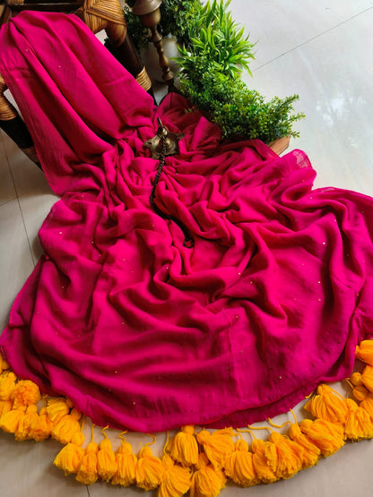 Beautiful Cotton Mulmul  Saree