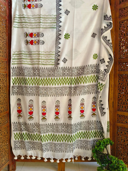 Beautiful Cotton Mulmul  Saree