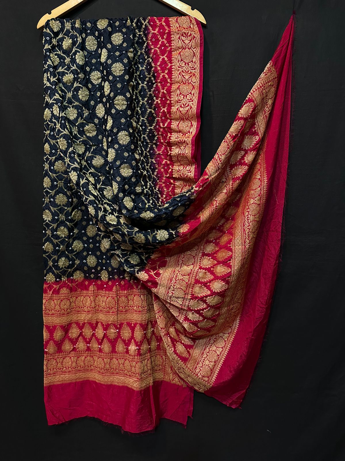 Pure Modal Silk  Bandhaj  Print   Dupatta