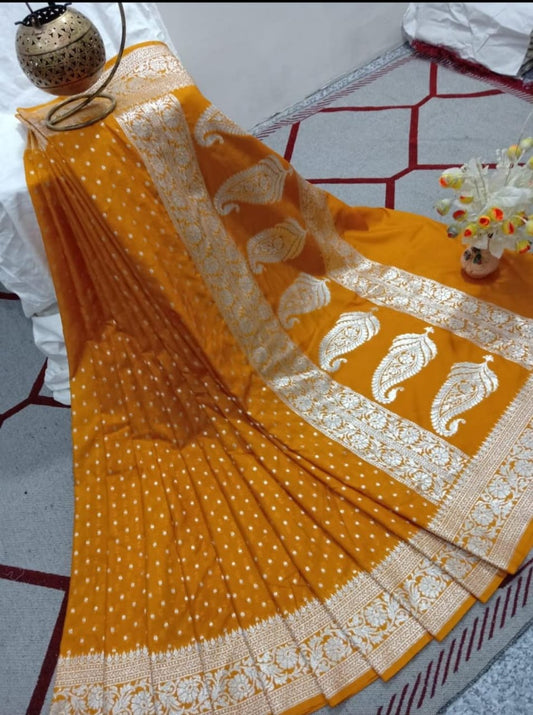 Designer Katan georgette Banarasi Saree