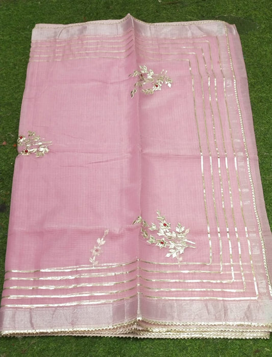 kota cotton kacha gota patti saree