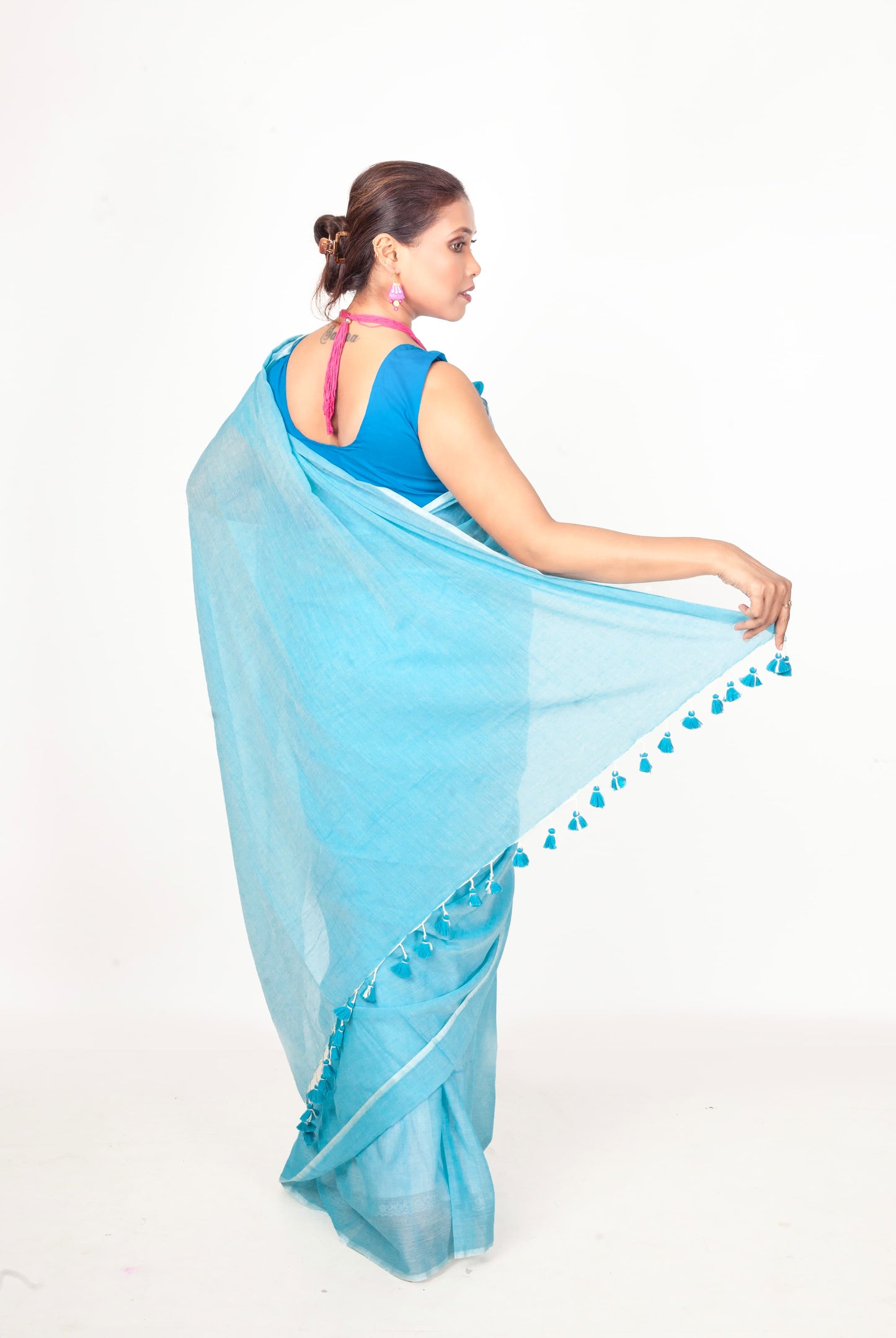 Pure Cotton Silk Jamdani Saree With Blouse