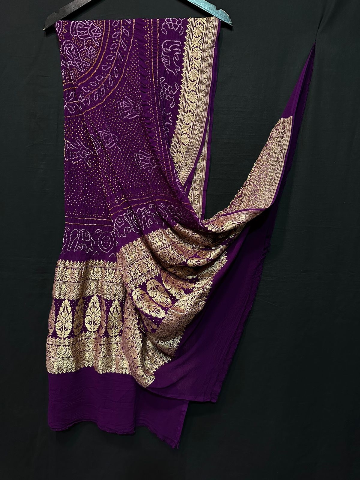 Pure Modal Silk  Bandhaj  Print   Dupatta