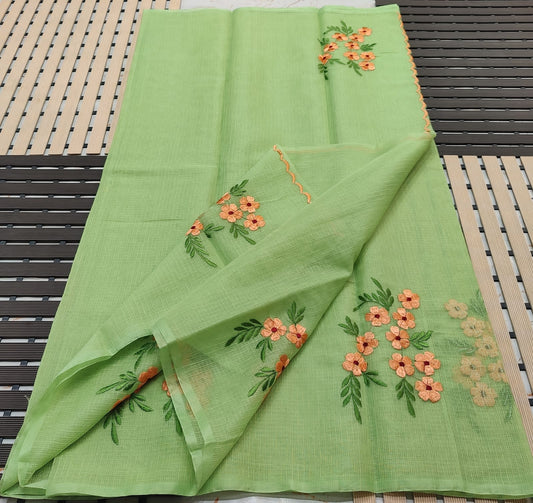 Pure Kota cotton embroidery work Saree