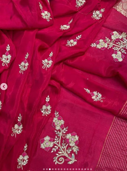 Pure Silk Zari Work  Saree