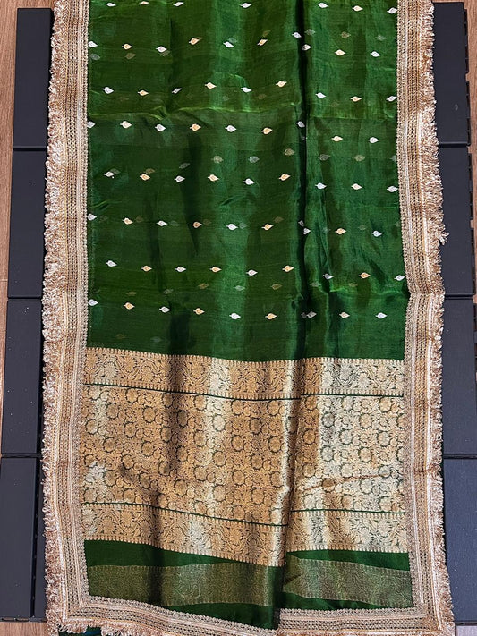 Pure Tissue Silk Saree With  Heavy Lace