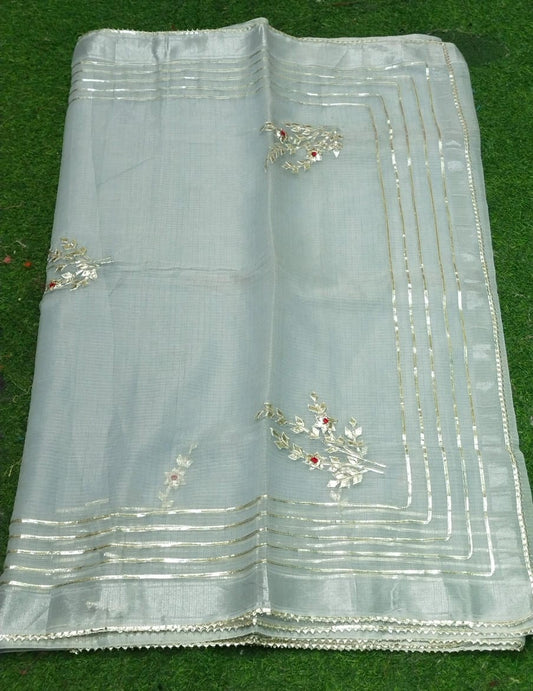 kota cotton kacha gota patti saree