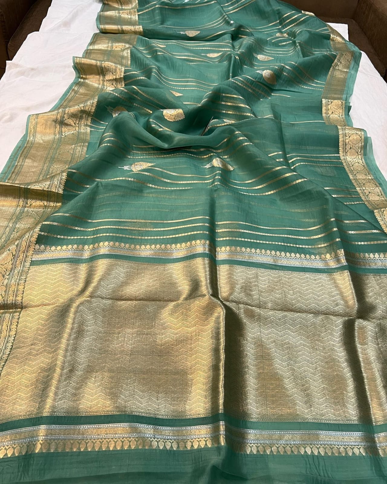 Banarasi Semi  Kora Organza soft silk  Saree