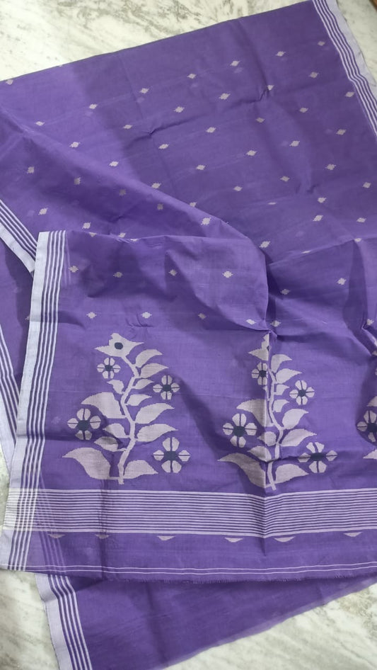 Pure Cotton needle work jamdani Saree