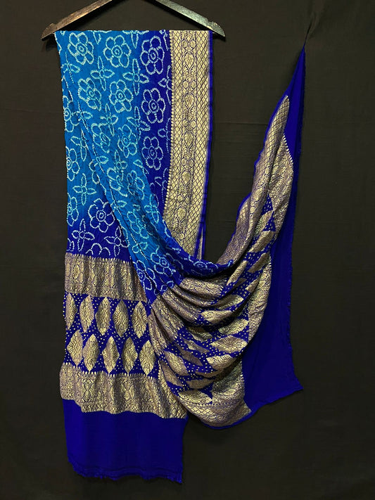 Pure Modal Silk  Bandhaj  Print   Dupatta