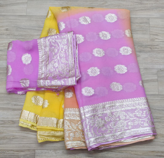 Georgette Beautiful Multicolour  Saree