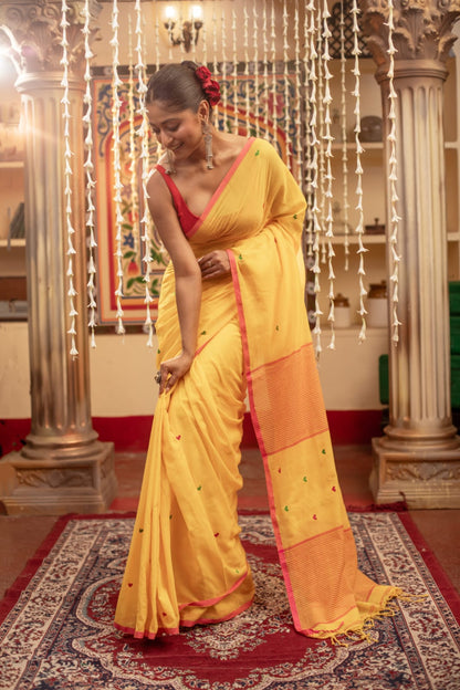 Pure Mul Cotton Saree Without Blouse