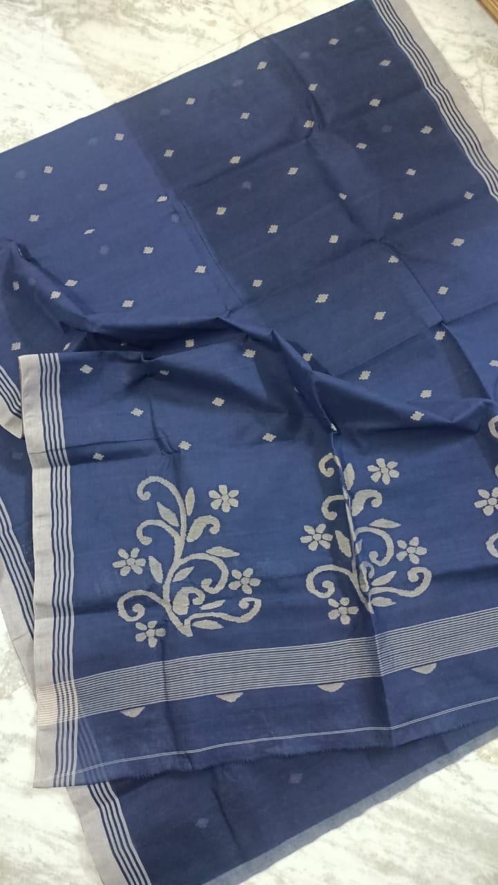 Pure Cotton needle work jamdani Saree