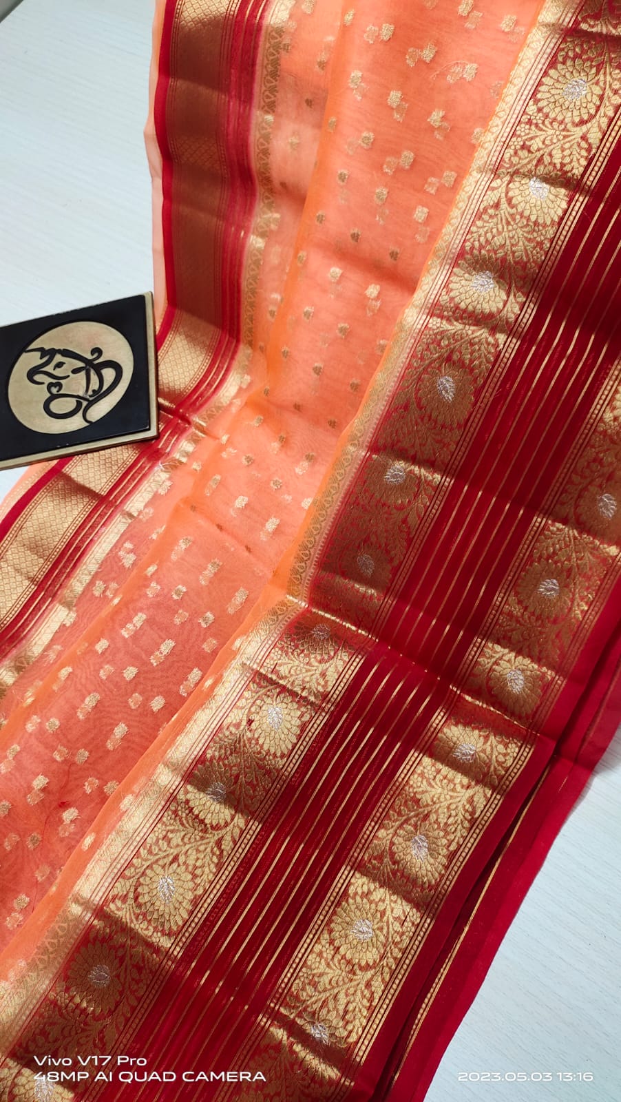 Banarasi Semi  Kora Organza Dybel  Saree