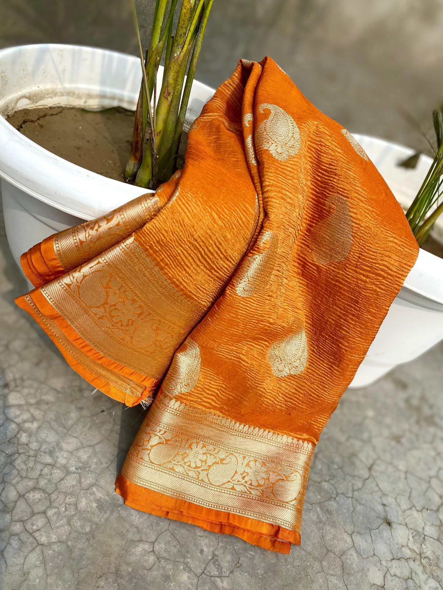 Banarasi Tissue Silk  Saree With Blouse