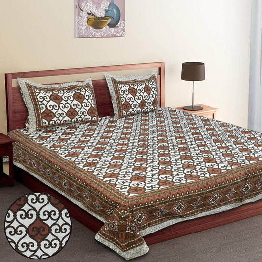 Pure Cotton Jumbo Size Double Bedsheet. ( 108X 108) with pillow covers