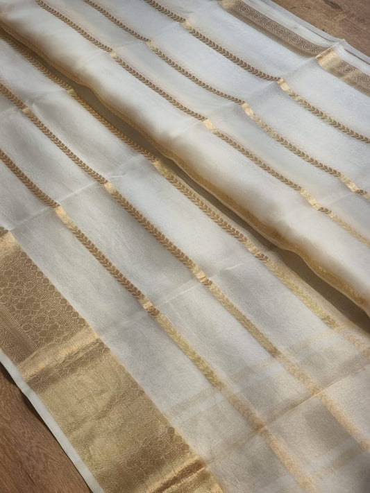 Banarasi Semi  Kora Organza soft silk  Saree