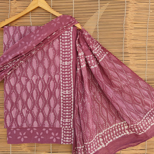 Exclusive new hand block printed cotton suits with cotton duptta