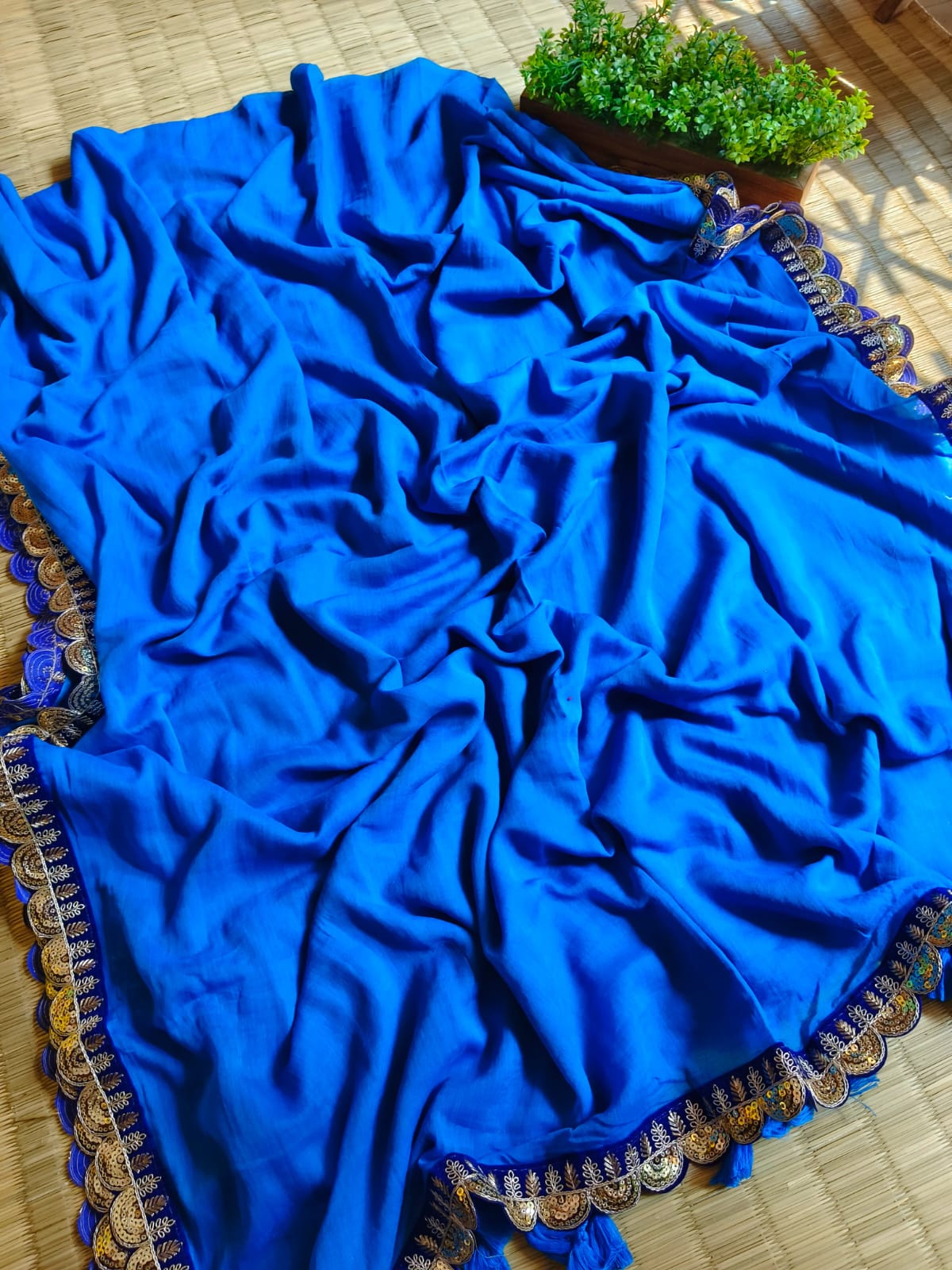 Beautiful Cotton Mulmul  Saree