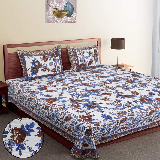 Pure Cotton Jumbo Size Double Bedsheet. ( 108X 108) with pillow covers