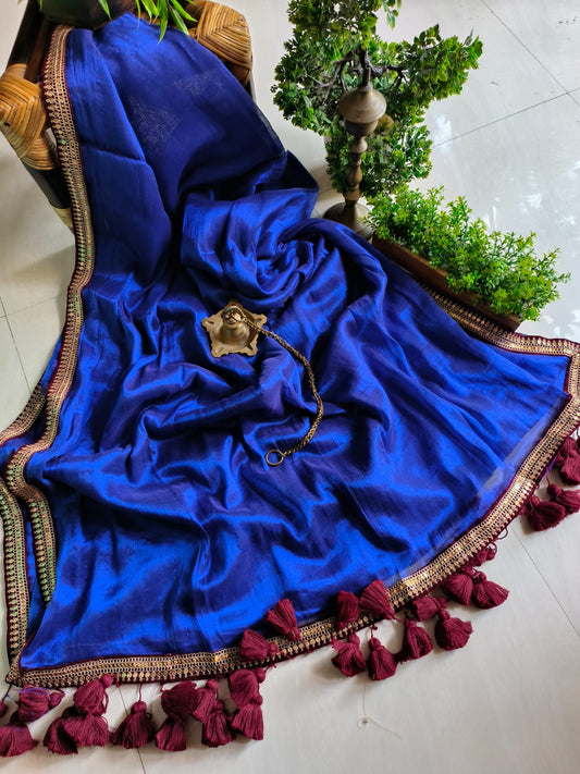 Beautiful Cotton Mulmul  Saree With Blouse