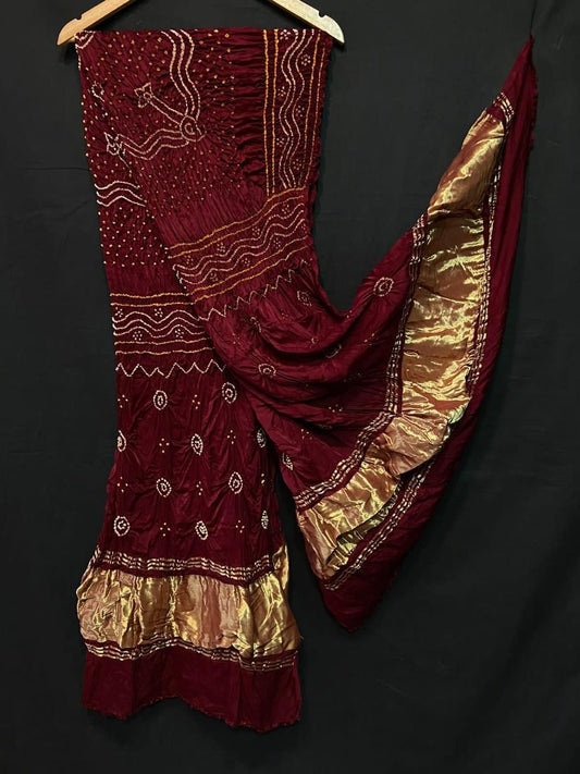 Pure Modal Silk  Bandhaj  Print   Dupatta