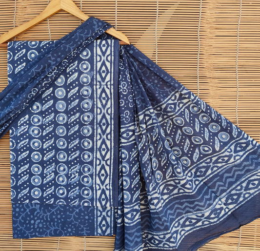 Exclusive new hand block printed cotton suits with cotton duptta