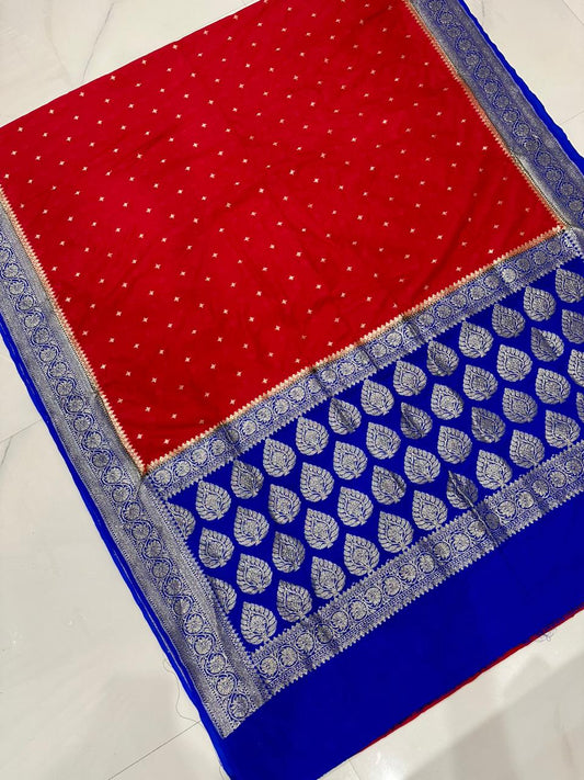 Designer Katan georgette Banarasi Saree