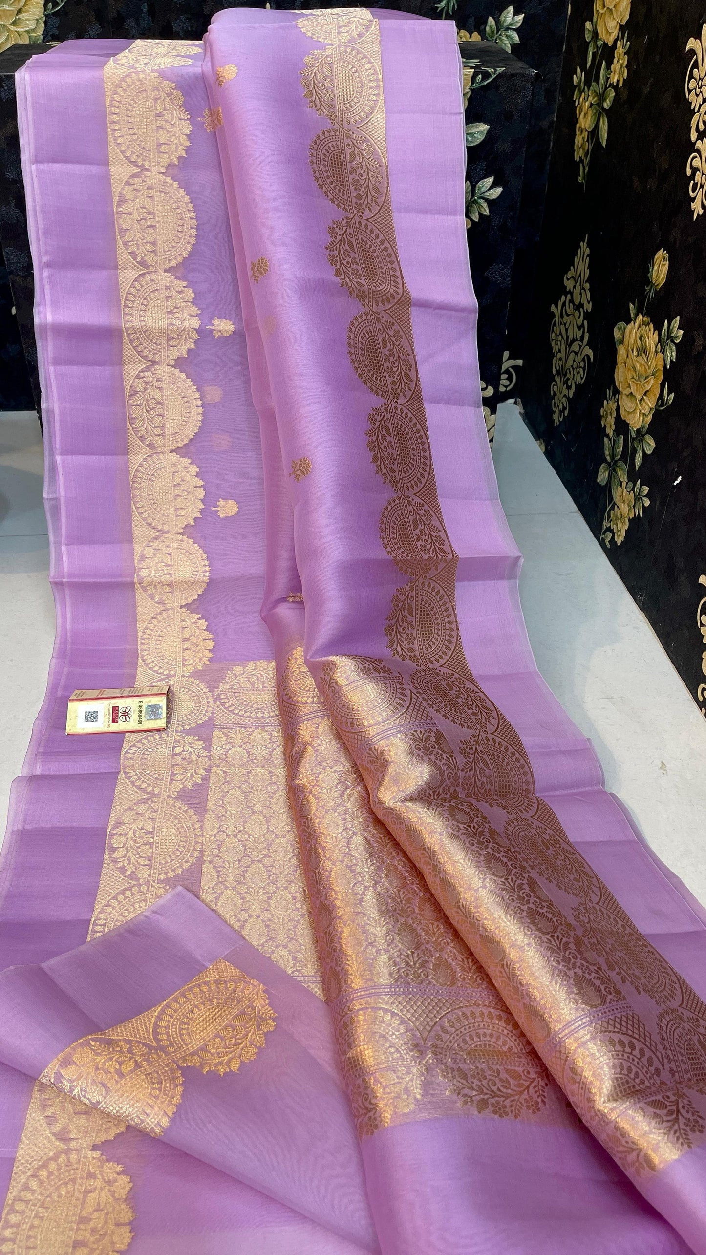 Banarasi Semi  Kora Organza Dybel  Saree