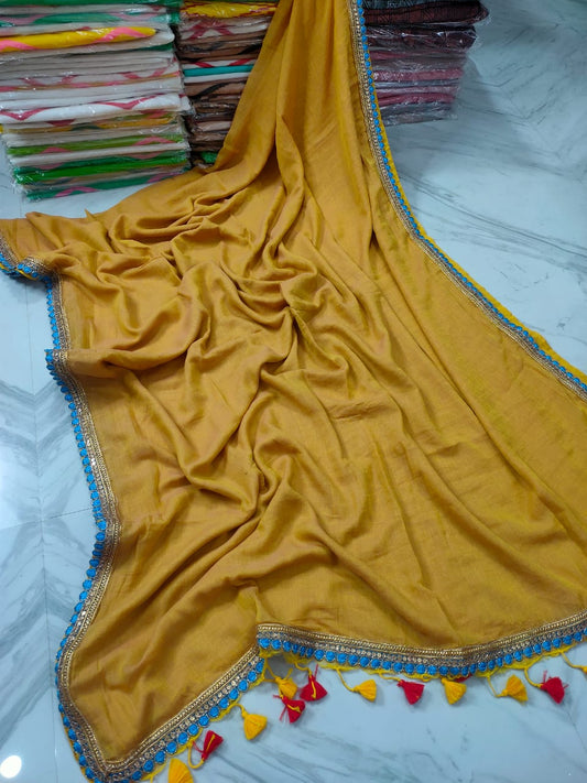 Beautiful Cotton Mulmul  Saree