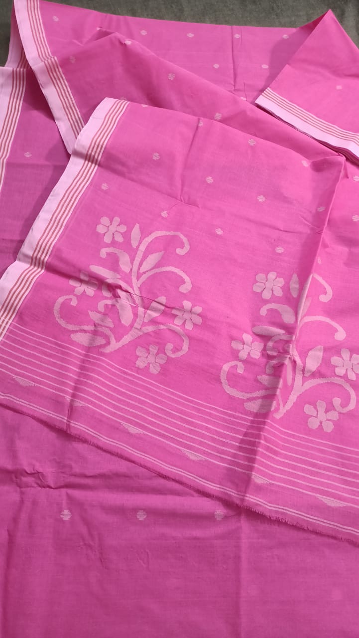 Pure Cotton needle work jamdani Saree