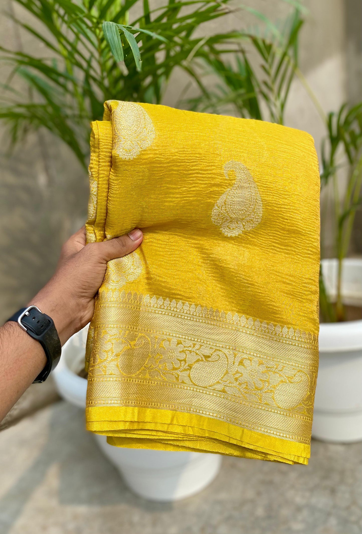 Banarasi Tissue Silk  Saree With Blouse