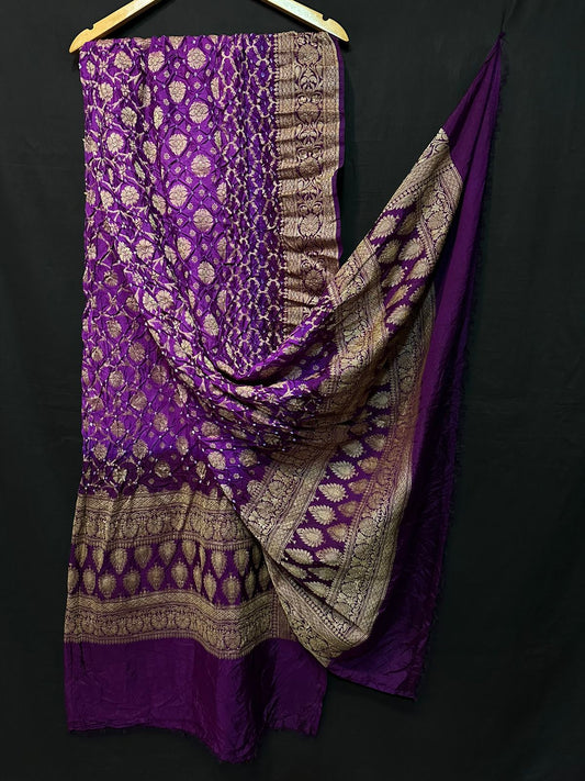 Pure Modal Silk  Bandhaj  Print   Dupatta