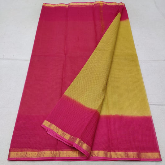 Pure Cotton Kota Plain Dye Saree