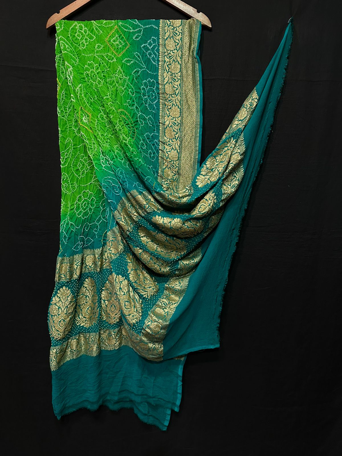 Pure Modal Silk  Bandhaj  Print   Dupatta