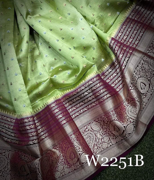 Banarasi  Semi Kora Organza Soft Silk Saree