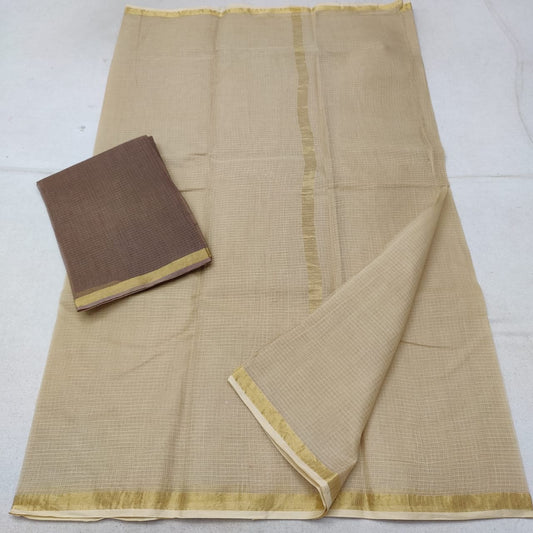 Pure Cotton Kota Plain Dye Saree