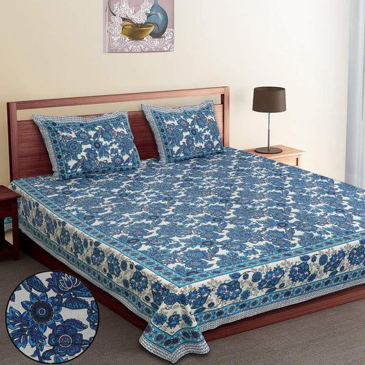 Pure Cotton Jumbo Size Double Bedsheet. ( 108X 108) with pillow covers