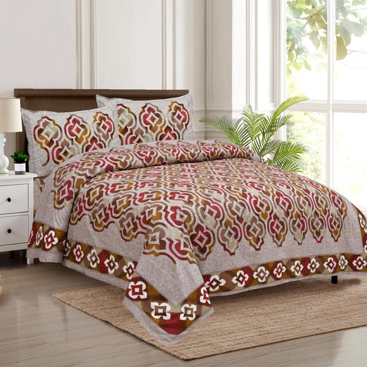 Pure Cotton Jumbo Size Double Bedsheet. ( 108X 108) with pillow covers