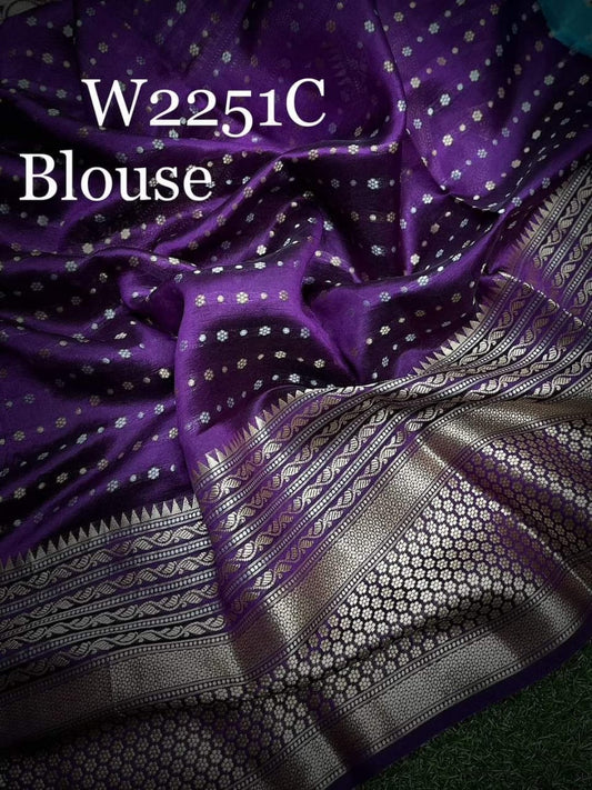 Banarasi  Semi Kora Organza Soft Silk Saree