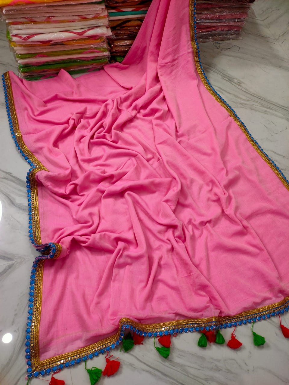 Beautiful Cotton Mulmul  Saree