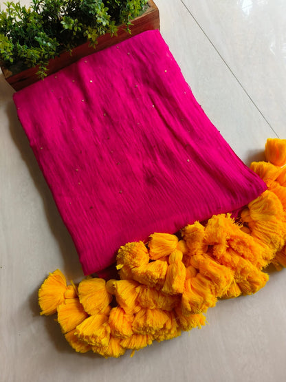 Beautiful Cotton Mulmul  Saree