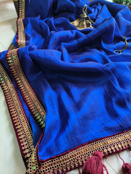 Beautiful Cotton Mulmul  Saree With Blouse