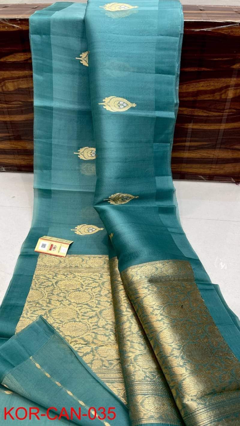 Banarasi Semi  Kora Organza Dybel  Saree