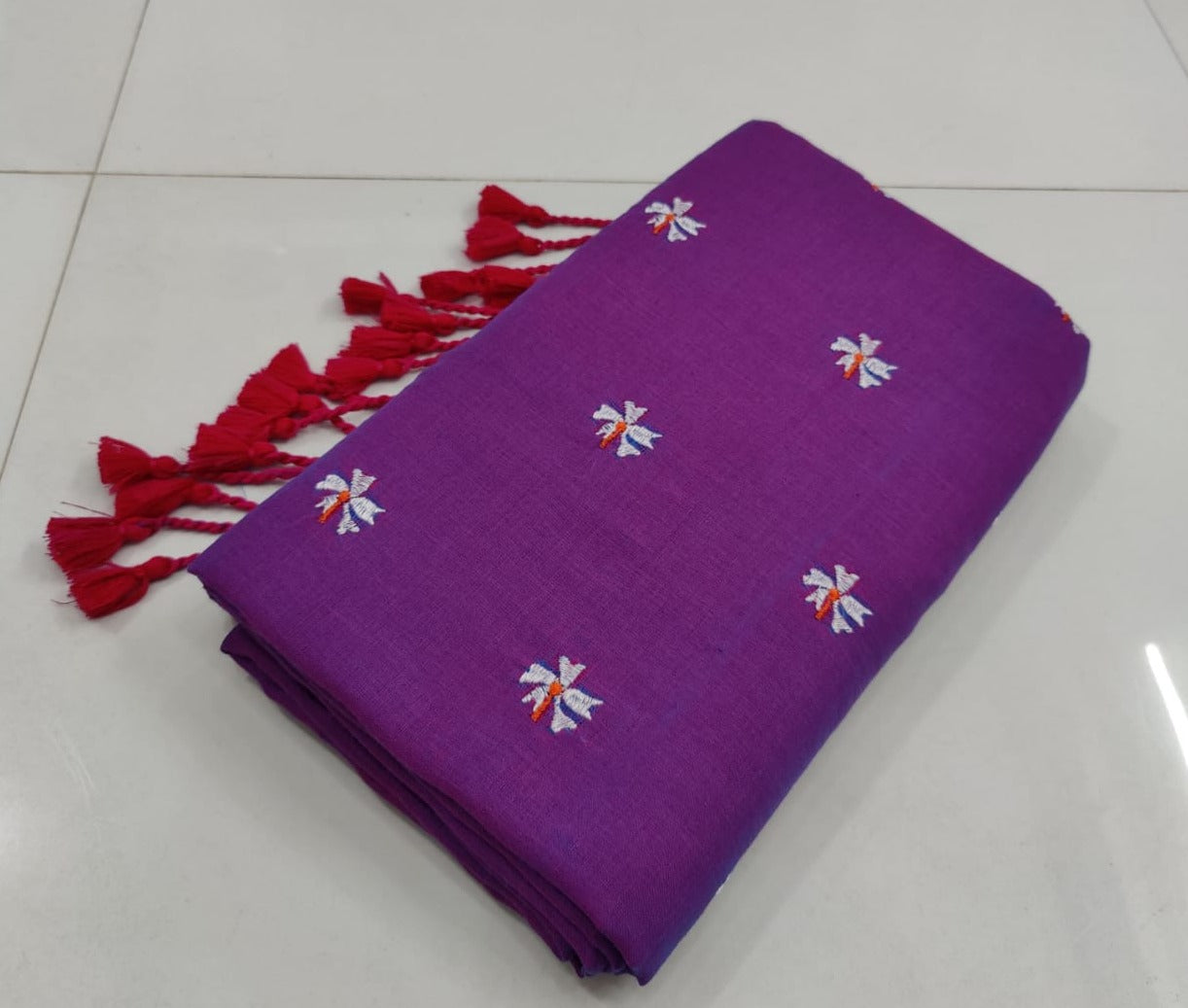 Pure  Khaddi Cotton Saree  With   Running  Blouse